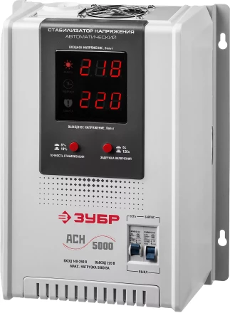 ЗУБР 5000ВА, 5 кВт, автоматический стабилизатор напряжения, Профессионал (59385-5) купить в Ноябрьске