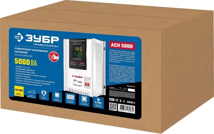 ЗУБР 5000ВА, 5 кВт, автоматический стабилизатор напряжения, Профессионал (59385-5) купить в Ноябрьске