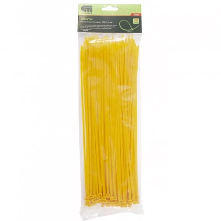 Хомуты 300х3,6 мм пластиковые желтые 100 штук СИБРТЕХ 45509 купить в Ноябрьске