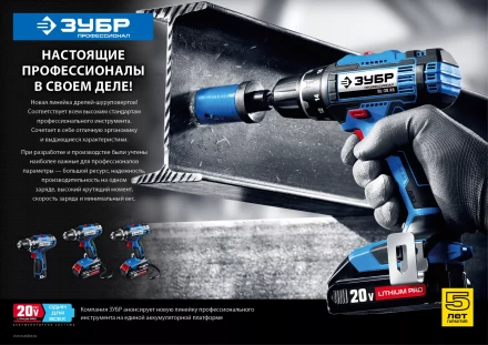 Дрель-шуруповерт 2 АКБ DL-20 A5 серия ПРОФЕССИОНАЛ купить в Ноябрьске