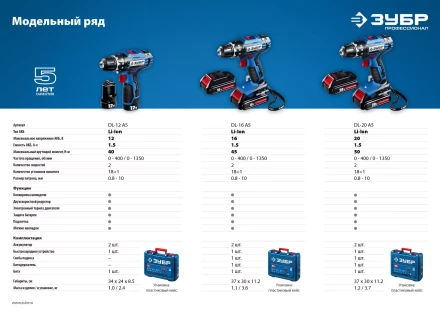 Дрель-шуруповерт 2 АКБ DL-20 A5 серия ПРОФЕССИОНАЛ купить в Ноябрьске
