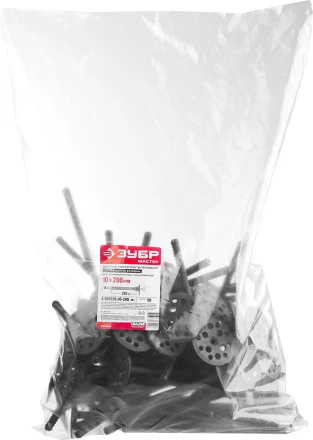 Дюбель ЗУБР &quot;МАСТЕР&quot; для изоляционных материалов полипропиленовый, металлический стержень, 10 x 200 мм, 50 шт 4-301525-10-200_z01 купить в Ноябрьске