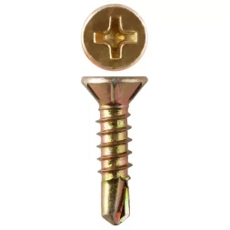 Саморезы ЗУБР "МАСТЕР" со сверлом для оконного профиля, жёлтопассивированные, 3.9x32мм, 35шт 300236-39-032