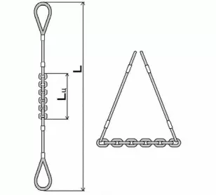 Строп комбинированный 0.9 т L=3.5 м L цепи=1.2 м заплет купить в Ноябрьске