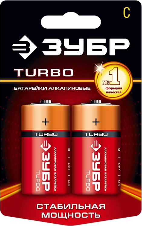 Батарейки TURBO алкалиновые C 15В серия Без серии купить в Ноябрьске