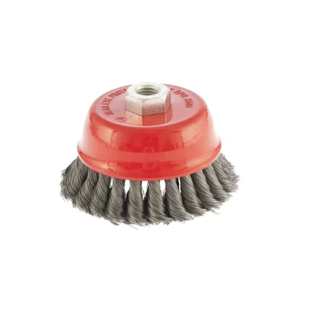 Щетка для УШМ 125 мм М14 &quot;чашка&quot; двухрядная крученая проволока 0,5 мм MTX 74683 купить в Ноябрьске