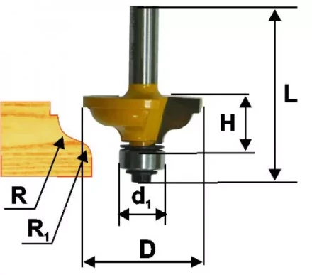 Фреза кром калевочная ф349х13мм R4/48мм хв 8мм 9264 купить в Ноябрьске