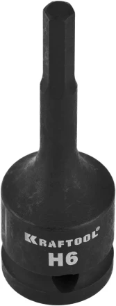 Торцовая головка KRAFTOOL &quot;INDUSTRIE QUALITAT&quot; ударная (1/2&quot;), HEX, Cr-Mo, фосфатированная, H6 27950-06_z01 купить в Ноябрьске
