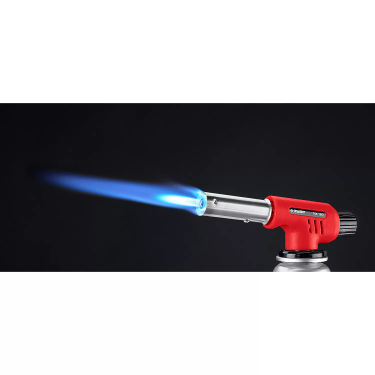 ЗУБР ГМ-150, 1300°C, газовая горелка с пьезоподжигом на баллон с цанговым соединением (55554) купить в Ноябрьске