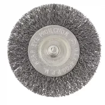 Щетка для дрели 75 мм плоская со шпилькой витая проволока  СИБРТЕХ 744487 купить в Ноябрьске