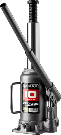 Домкрат гидравлический бутылочный, 10т, 200-385 мм, MIRAX 43260-10 43260-10 купить в Ноябрьске