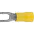 Наконечник СВЕТОЗАР для кабеля, изолированный, с вилкой, желтый, вн. d 4,3мм, под болт 8мм, провод 4-6мм2, 48А, 10шт 49420-60 купить в Ноябрьске