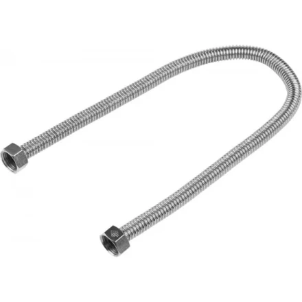 Подводка ЗУБР &quot;ЭКСПЕРТ&quot; сильфонная из нержавеющей стали, для воды, г/г (гайка-гайка), 1/2&quot;, 0,5м 51011-G/G-050 купить в Ноябрьске