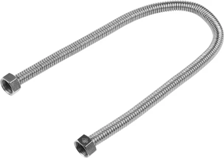 Подводка ЗУБР &quot;ЭКСПЕРТ&quot; сильфонная из нержавеющей стали, для воды, г/г (гайка-гайка), 1/2&quot;, 0,5м 51011-G/G-050 купить в Ноябрьске