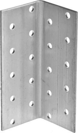 Крепежный угол ЗУБР &quot;МАСТЕР&quot; равносторонний, 100х40х40мм, 20шт 310205-100-040 купить в Ноябрьске