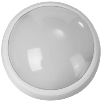 Светильник STAYER "PROFI" PROLight светодиодный, влагозащищенный IP65, пластиковый корпус, PC, влагозащищенный, круг, белый, 4000К, 7(60Вт) 57362-60-W
