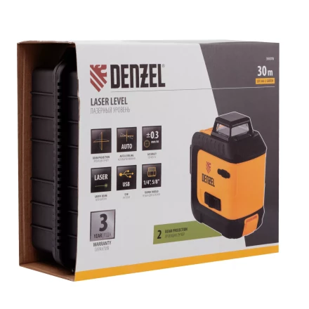 Лазерный уровень мультипризм. LXI 360-2 Green, 30 м, 520 нм, акк. Li 2800 mAh, резьба 1/4&quot;// Denzel 35078 купить в Ноябрьске