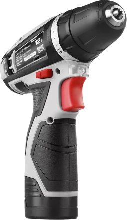 Дрель-шуруповерт ЗУБР "МАСТЕР", Литий-ион, 2 скорости, реверс, 12В, 1.5 А/ч, 10 мм, 0-360 / 0-1400 об/мин, 2 АКБ, БЗУ, блокировка шпинделя ДА-12-2-Ли КНМ1 купить в Ноябрьске