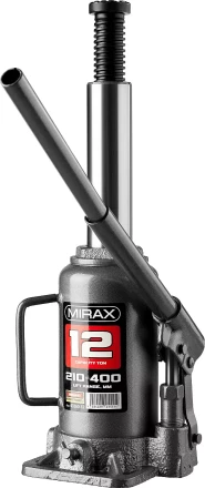 Домкрат гидравлический бутылочный, 12т, 210-400 мм, MIRAX 43260-12 43260-12 купить в Ноябрьске