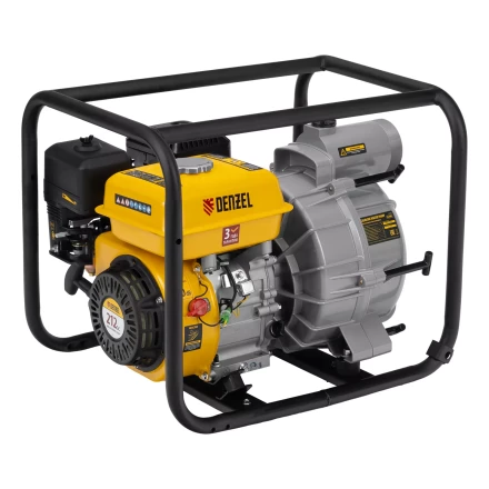 Мотопомпа бензиновая для грязной воды Denzel PX-80D7 99206, 7 л.с., 3&quot;, 1300 л/мин, глуб 8 м,напор 30 м купить в Ноябрьске
