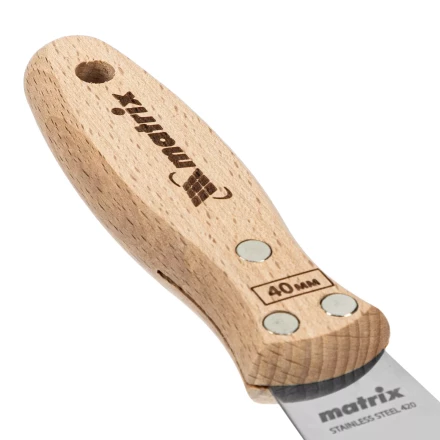 Шпательная лопатка из нержавеющей стали, 40 мм, буковая рукоятка, EFP Matrix 85610 купить в Ноябрьске