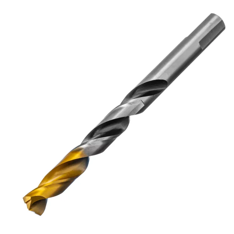 Сверло спиральное по металлу Denzel, 11 x 142мм, Р6М5, Golden Tip, многогранная заточка, 718286 купить в Ноябрьске