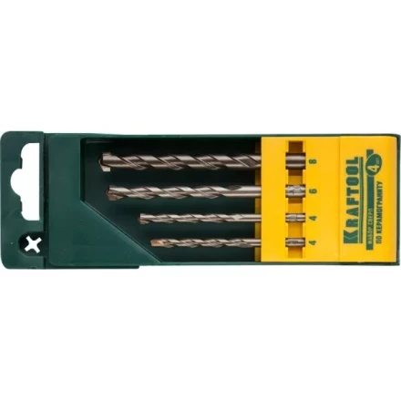 Набор KRAFTOOL &quot;EXPERT&quot; Сверла по керамограниту, цилиндрический хвостовик, в боксе, 4шт 29170-H4 купить в Ноябрьске