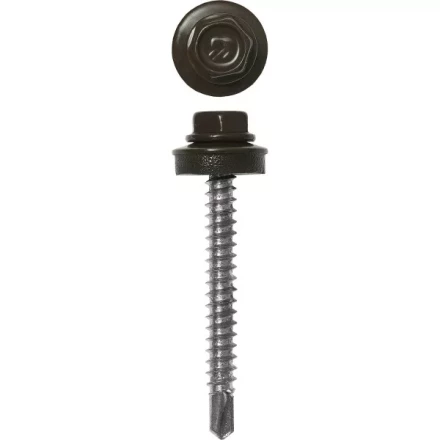 Саморезы ЗУБР окраш., RAL 8028 земел.-коричн., для крепл. кров. матер. к дерев. обреш., 4.8x50мм, 250шт 4-300315-48-050-8028 купить в Ноябрьске