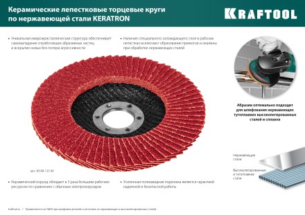 Круги лепестковые керамические торцевые 36598-125-80 купить в Ноябрьске