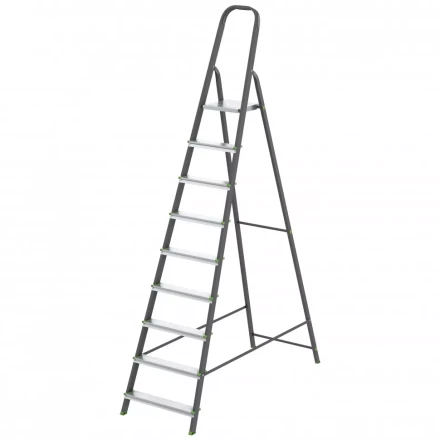 Стремянка 9 ступеней стальной Профиль алюминиевые ступени Россия Сибртех 97959 купить в Ноябрьске