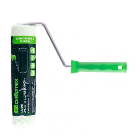 Валик &quot;Работы с древесиной&quot; 250 мм ворс 12 мм D 48 мм D ручки 8 мм микроволокно Сибртех 80183 купить в Ноябрьске