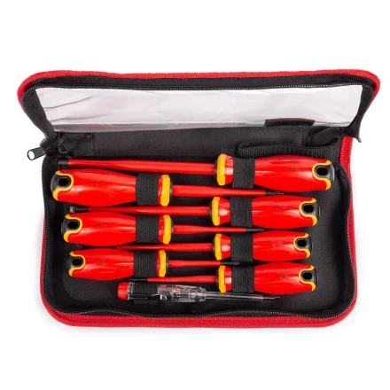 Набор диэлектрических отверток КВТ SLIM VDE НИО-2208 сталь S2, профиль SL, PH, 8 шт. (88934) купить в Ноябрьске