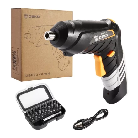 Отвертка аккумуляторная DEKO DKS4FU-Li + набор инструментов 31 предмет, 063-4151 купить в Ноябрьске