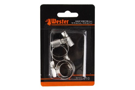 Хомут червячный WESTER 10-22 мм 4 шт. (815-010) DDV055273 купить в Ноябрьске