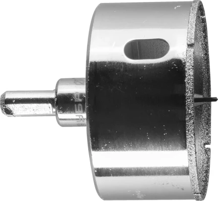 Коронка ЗУБР алмазная в сборе по кафелю, керамике с центрирующим сверлом и имбусовым ключом, зерно 60, 65мм 29850-65 купить в Ноябрьске