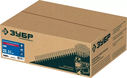 ЗУБР CRN 22 х 3.1 мм, барабанные гвозди кровельные оцинкованные, 9000 шт (305385-22) купить в Ноябрьске