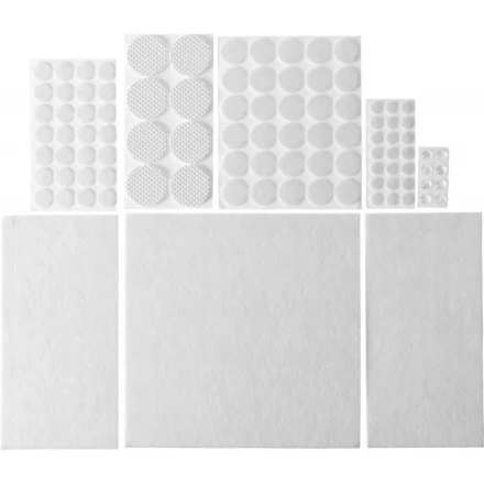 Набор STAYER &quot;COMFORT&quot;: Накладки самоклеящиеся на мебельные ножки, 98 шт, белые 40917-H98 купить в Ноябрьске