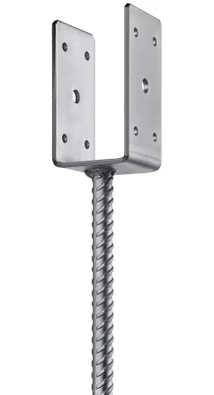 ЗУБР ОС-U, 61 x 120 x 60 мм, U-образное основание столба (310286-060) купить в Ноябрьске