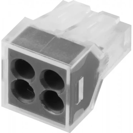 Клемма СВЕТОЗАР соединительная, 4-х проводная, 400В, 24А, 0,75-2,5мм2, 2шт 49170-4 купить в Ноябрьске