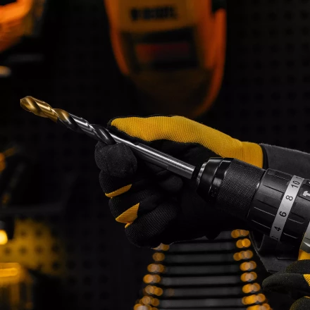 Сверло спиральное по металлу Denzel 12 x 151мм, Р6М5, Golden Tip, многогранная заточка, 718287 купить в Ноябрьске