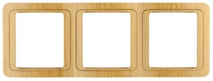 Панель СВЕТОЗАР &quot;ГАММА&quot; накладная, вертикальная, цвет ольха, 3 гнезда SV-54149-A купить в Ноябрьске