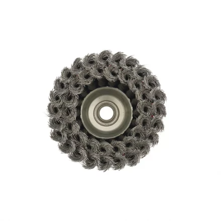 Щетка для УШМ 125 мм М14 &quot;чашка&quot; двухрядная крученая проволока 0,8 мм MTX 74688 купить в Ноябрьске