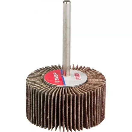 Круг шлифовальный ЗУБР &quot;МАСТЕР&quot; веерный лепестковый, на шпильке, тип КЛО, зерно-электрокорунд нормальный, P180, 15х30мм 36600-180 купить в Ноябрьске