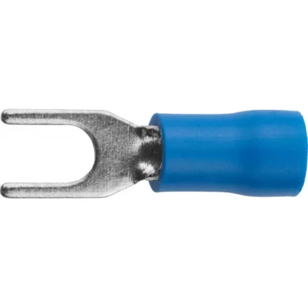 Наконечник СВЕТОЗАР для кабеля,изолированный,с вилкой,синий, вн. d 4,3мм,под болт 6мм,провод 1,5-2,5мм2, 27А,10шт 49420-25 купить в Ноябрьске