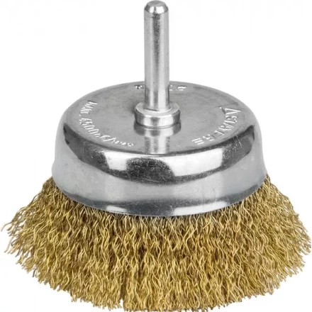 STAYER &quot;PROFESSIONAL&quot;. Щетка чашечная для дрели, витая стальная латунированная проволока 0,3мм, 75мм 35117-075_z01 купить в Ноябрьске