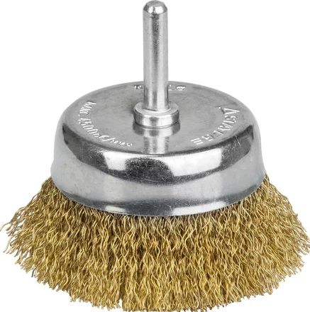 STAYER &quot;PROFESSIONAL&quot;. Щетка чашечная для дрели, витая стальная латунированная проволока 0,3мм, 75мм 35117-075_z01 купить в Ноябрьске