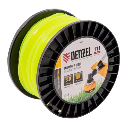 Леска для триммера квадрат Denzel, 3,0мм х 111м, на DIN катушке FLEX CORD, 96294 купить в Ноябрьске