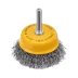 Щетка для дрели, 65 мм, Чашка, со шпилькой , нержавеющая витая проволока Denzel 744613 купить в Ноябрьске