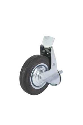 Колесо поворотное SCtB 63 160 мм резина с болтом и тормозом (F) 1027180 купить в Ноябрьске