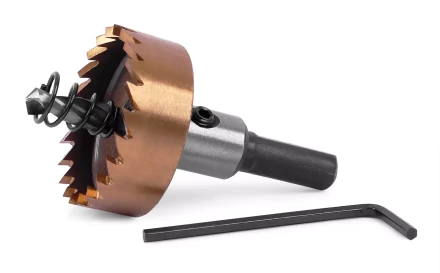 HSS-TiN коронка MESSER 30мм с центр. сверлом и толкающей пружиной для  лист. материала  до 2 мм ц/х купить в Ноябрьске